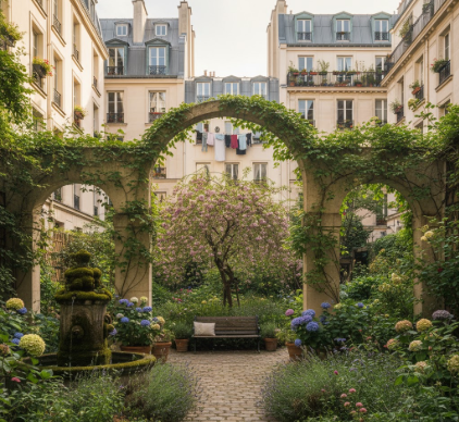 The Hidden Courtyards and Gardens of Paris